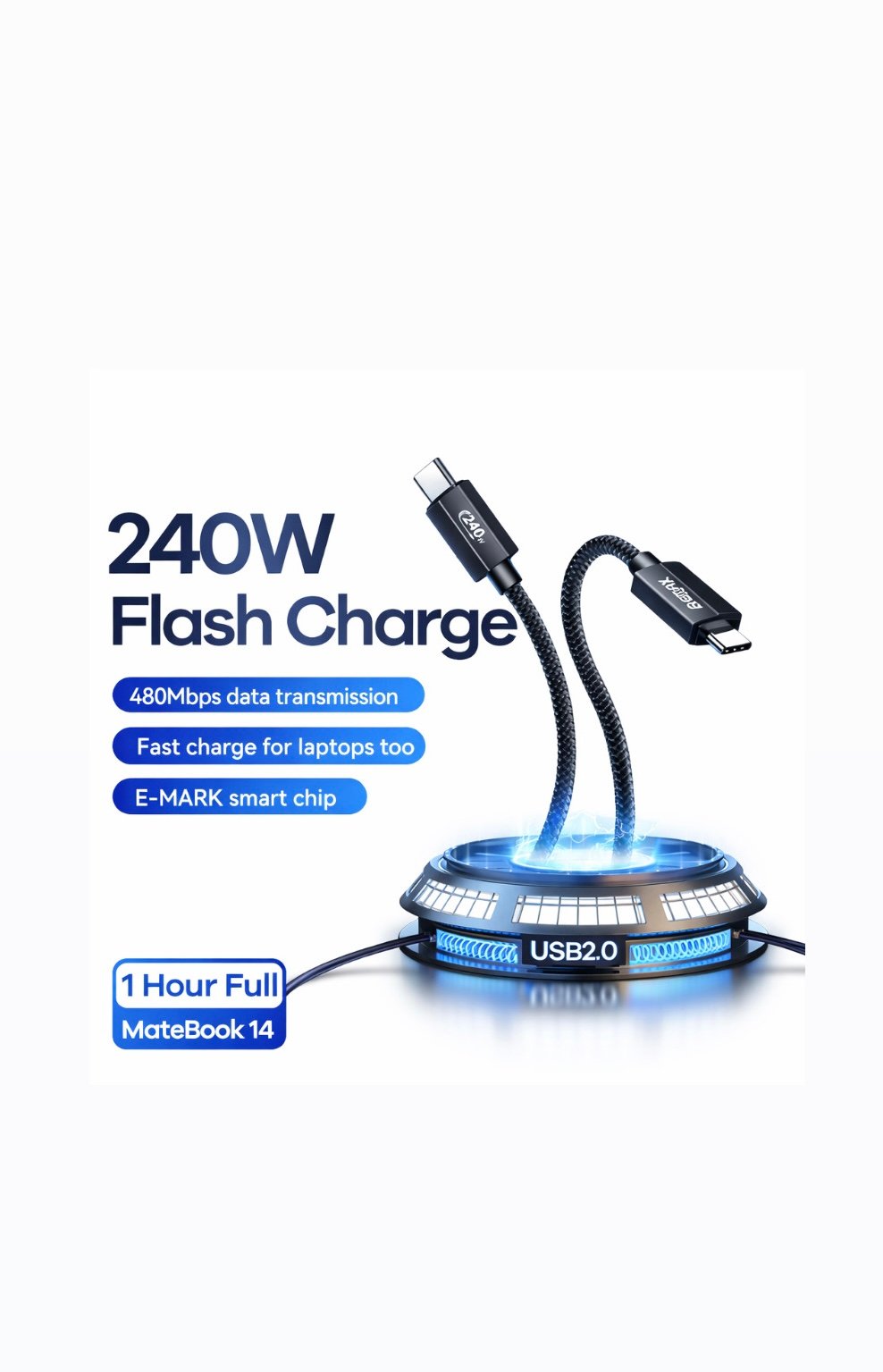 Remax Usb-C to Usb-C 1m 240w RC-C035 - Figura 2