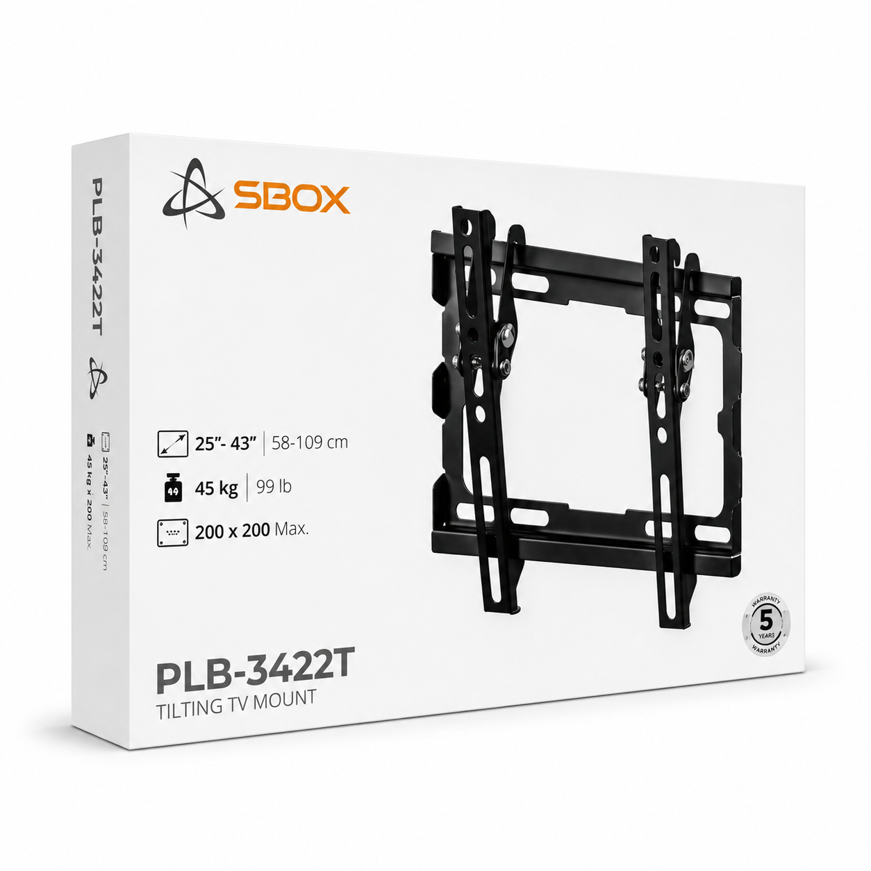 SBOX Tilting TV Mount 23”-43” PLB-3422T