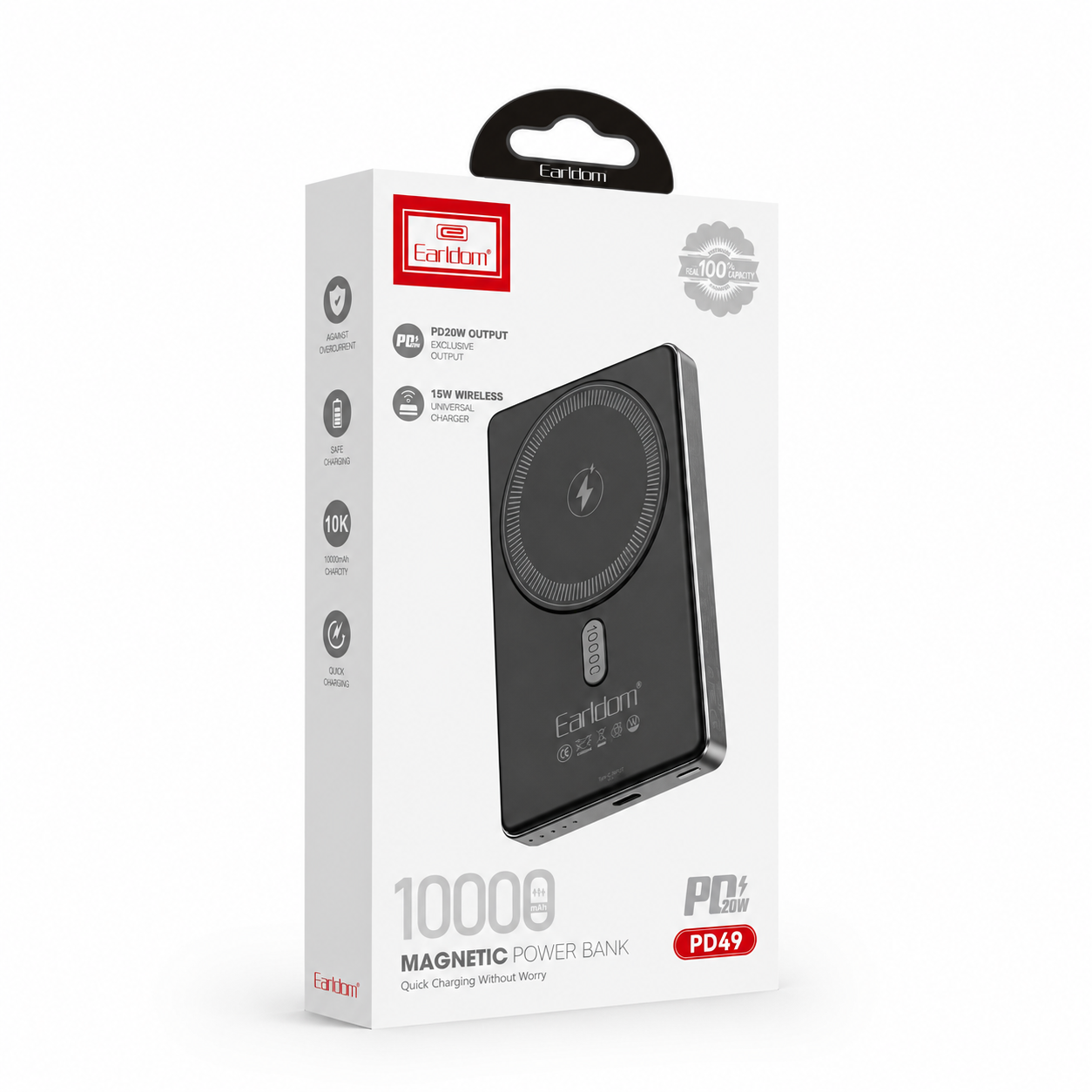Earldom Magnetic Power Bank 10.000mah 15w PD49