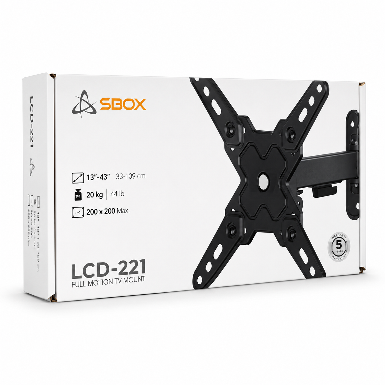 SBOX Full Motion TV Mount 13”-43” LCD-221