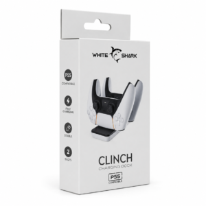 White Shark Clinch Playstation 5 Controller Dual Charging Dock