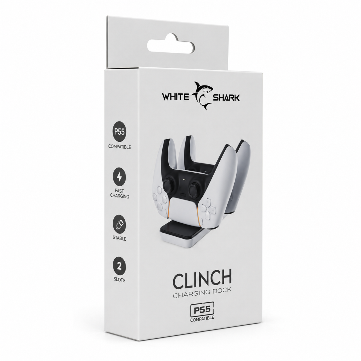 White Shark Clinch Playstation 5 Controller Dual Charging Dock