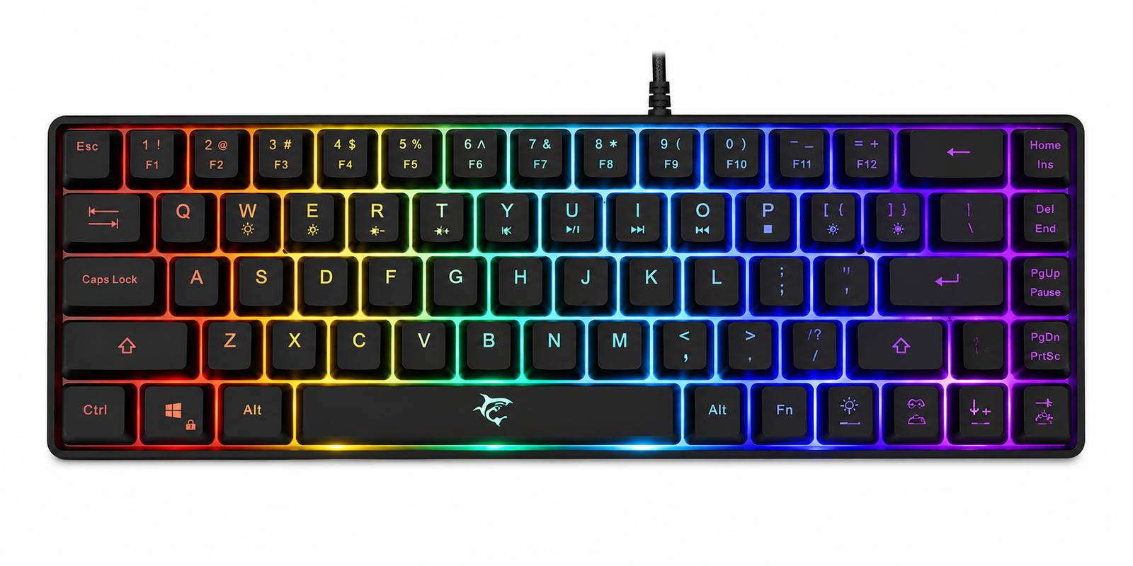 White Shark Ronin 60% Gaming Keyboard RGB USB Wired - Figura 2