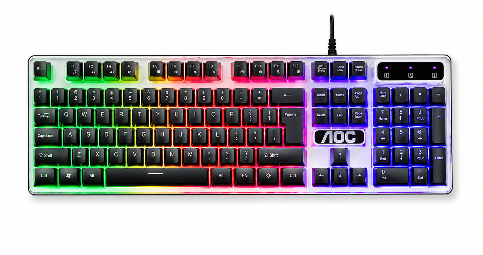 AOC Gaming Keyboard RGB USB Wired KM100 - Figura 2
