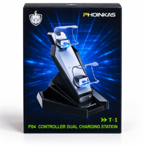 Phoinkas Playstation 4 Controller Dual Charging Station T-1