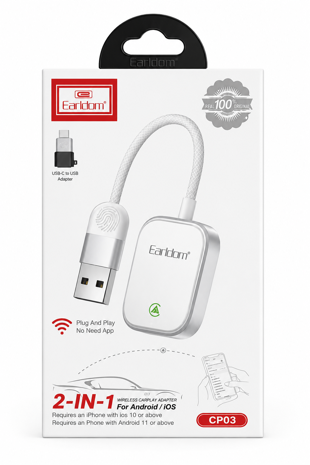 Earldom Wireless CarPlay Adapter CP03