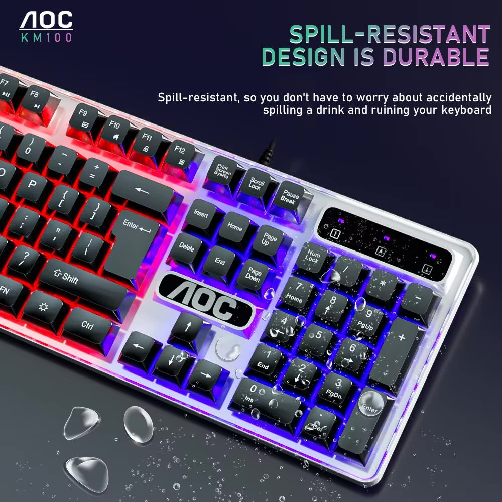 AOC Gaming Keyboard RGB USB Wired KM100 - Figura 3