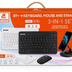 Jeqang 3 in 1 Bluetooth Keyboard, Mouse & Stand JB-986
