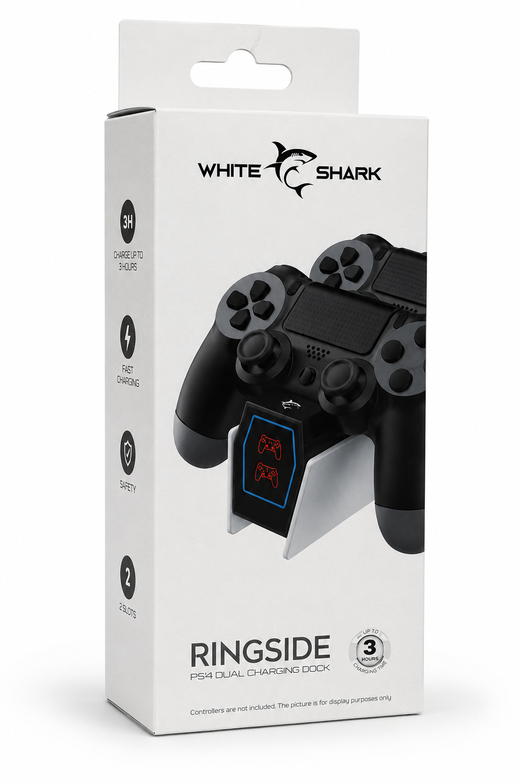 White Shark Ringside Playstation 4 Controller Dual Charging Dock