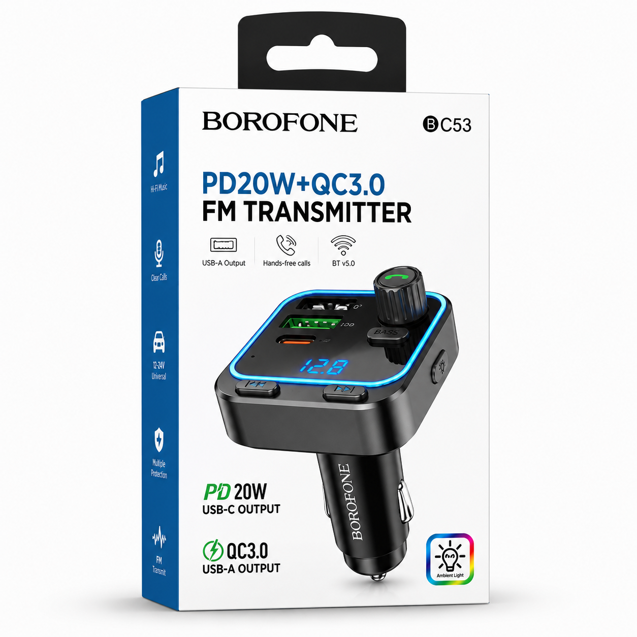 BOROFONE BC53 PD20W + QC3.0 FM Transmitter - Figura 2