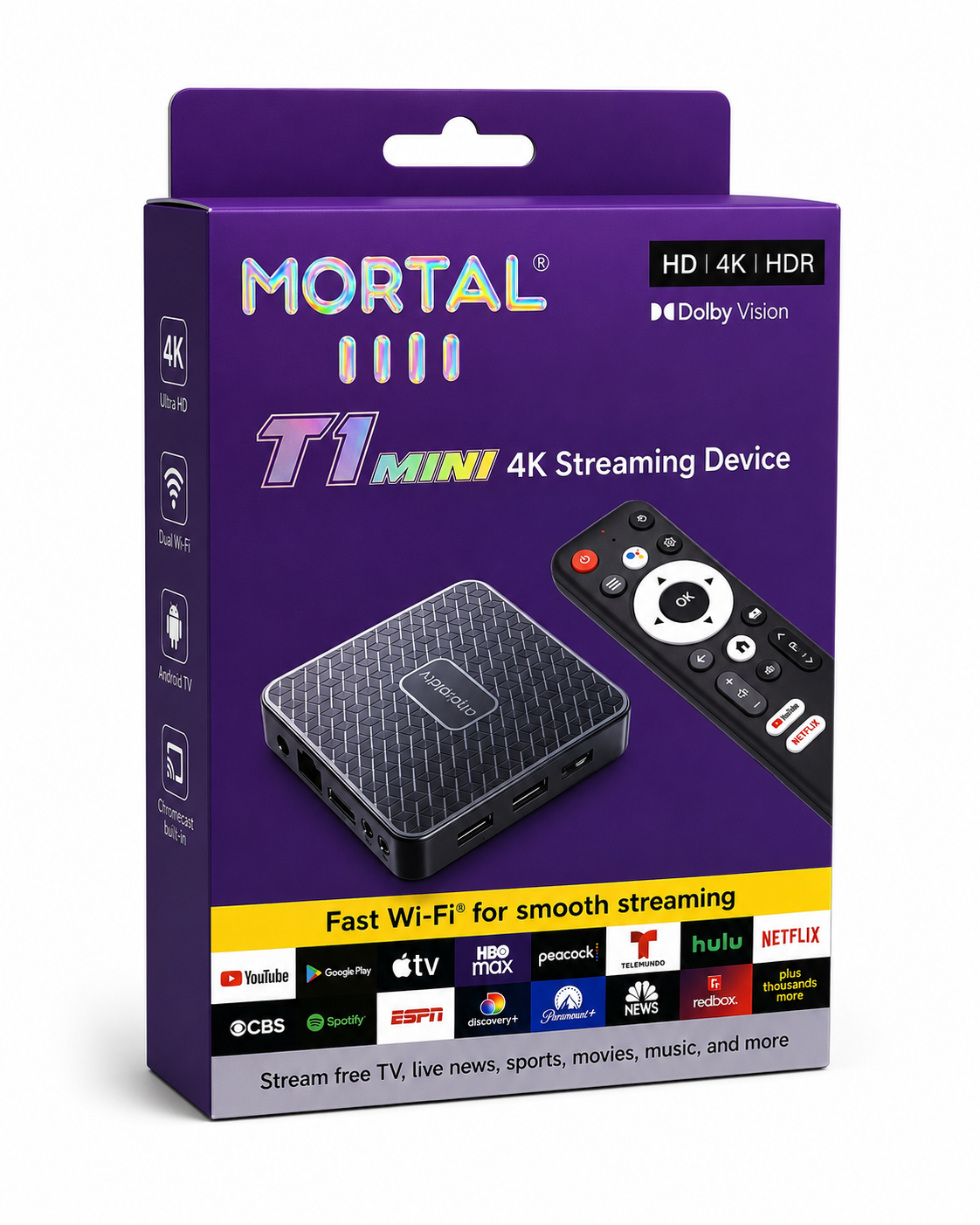 Mortal T1 Mini 4K Android TV Box 8GB/128GB