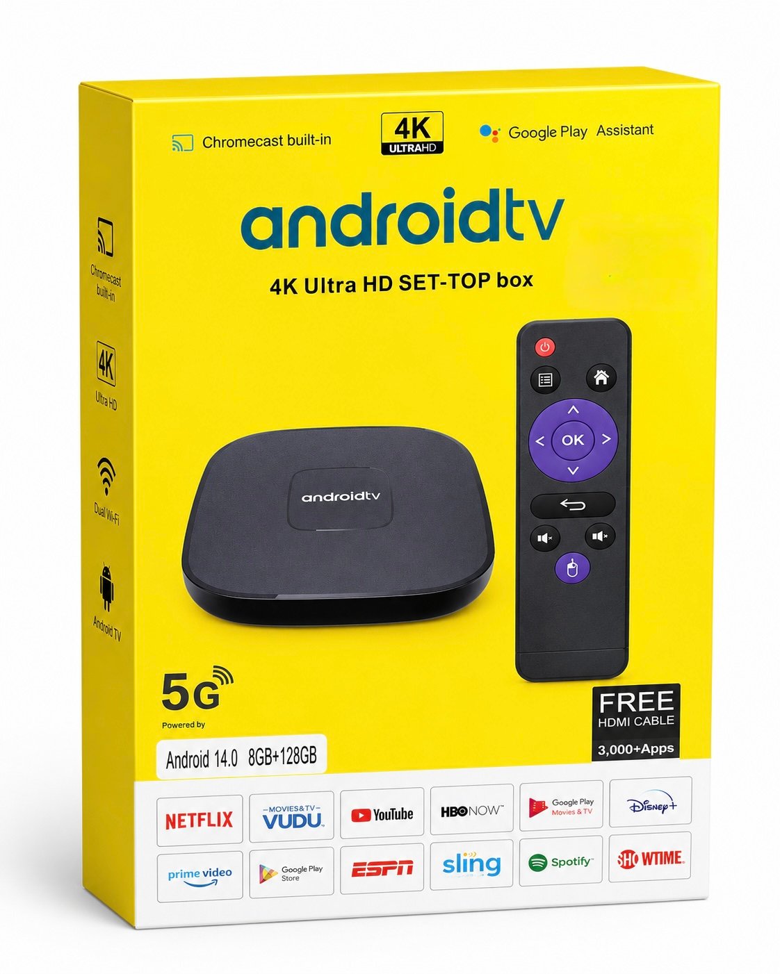 Android TV Box 4K Ultra HD 8GB/128GB