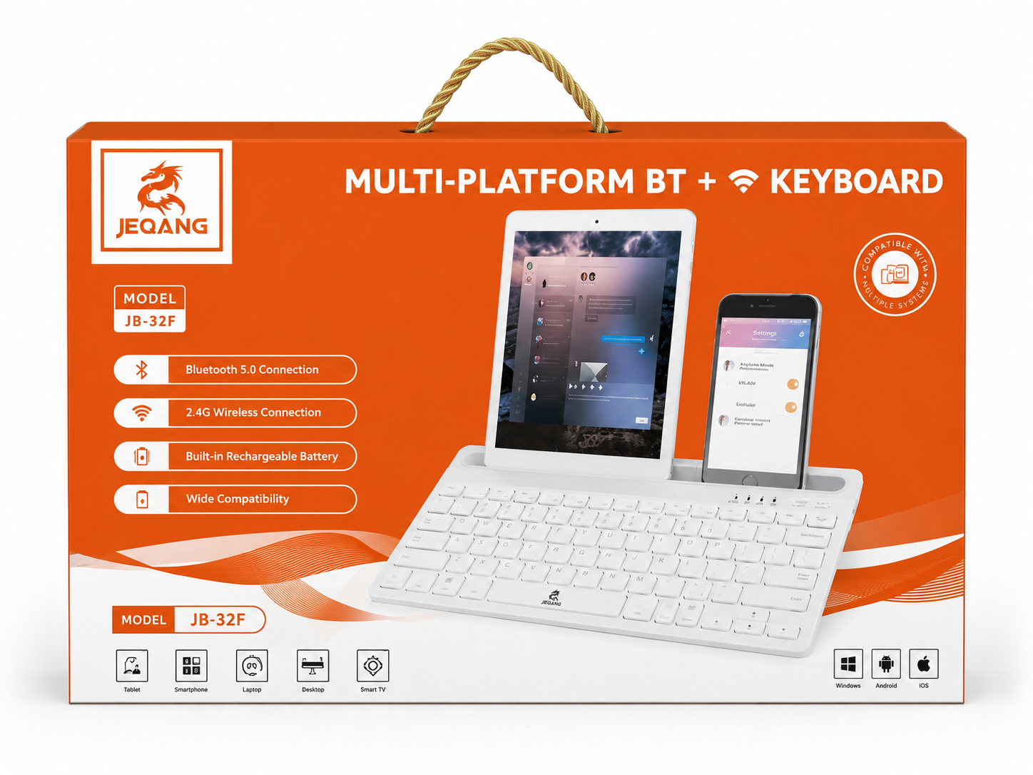Jeqang Multi-Platform Bluetooth Keyboard JB-325