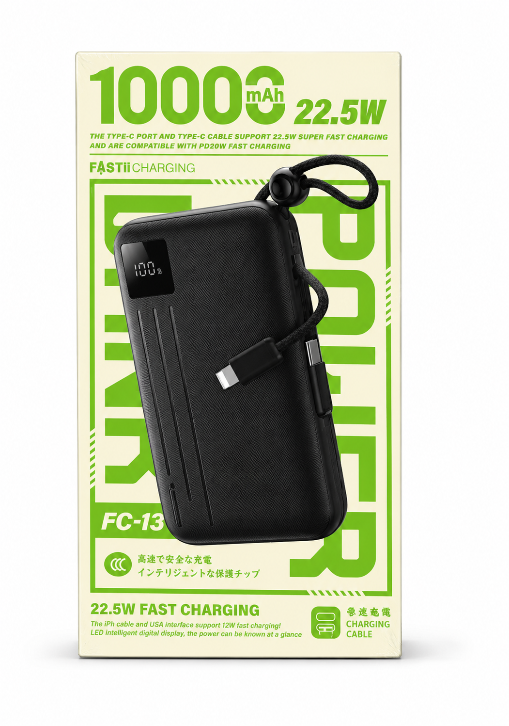 Remax Power Bank 10000mAh 22.5W Fast Charging FC-13 - Figura 3
