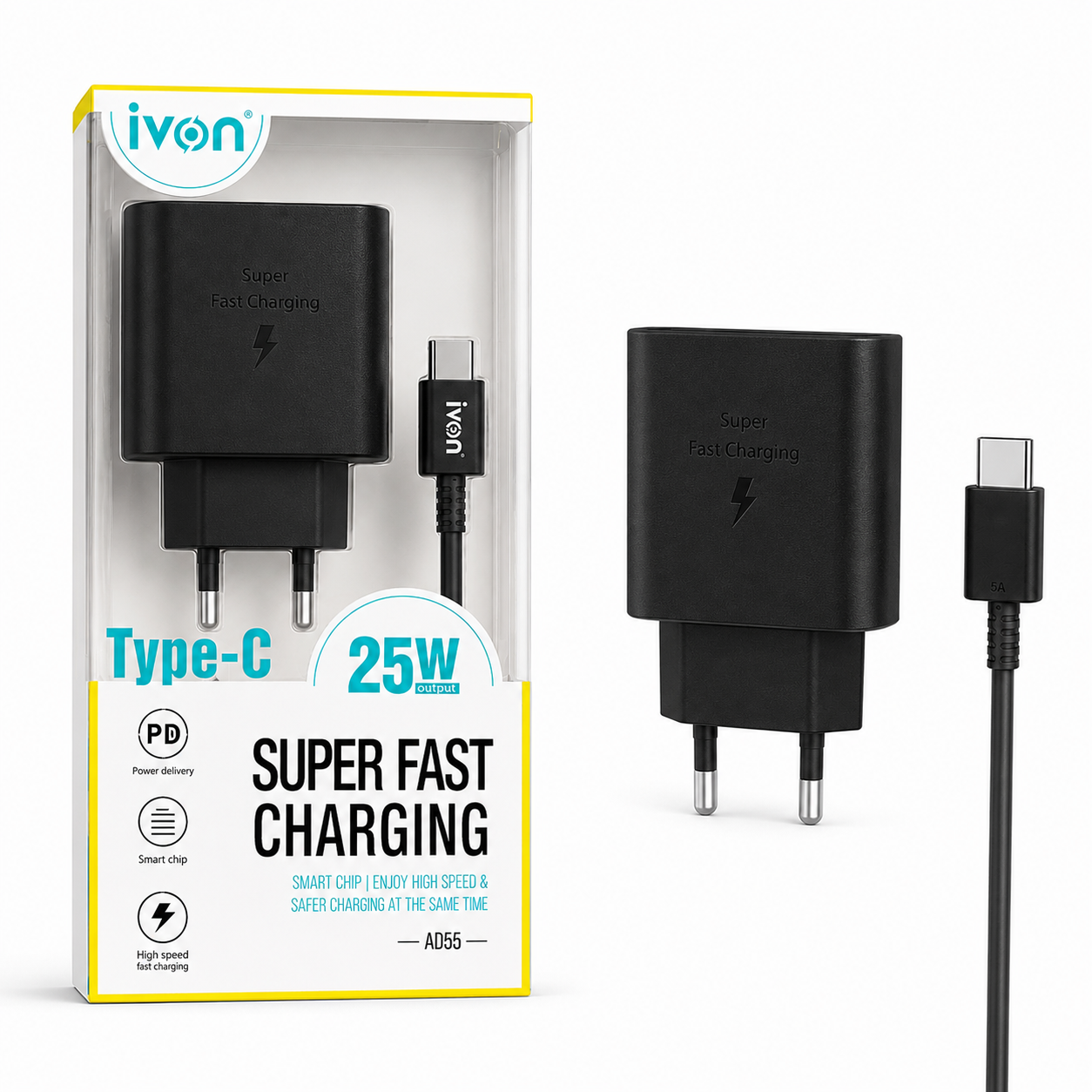Ivon USB-C PD Fast Charger 25W AD55