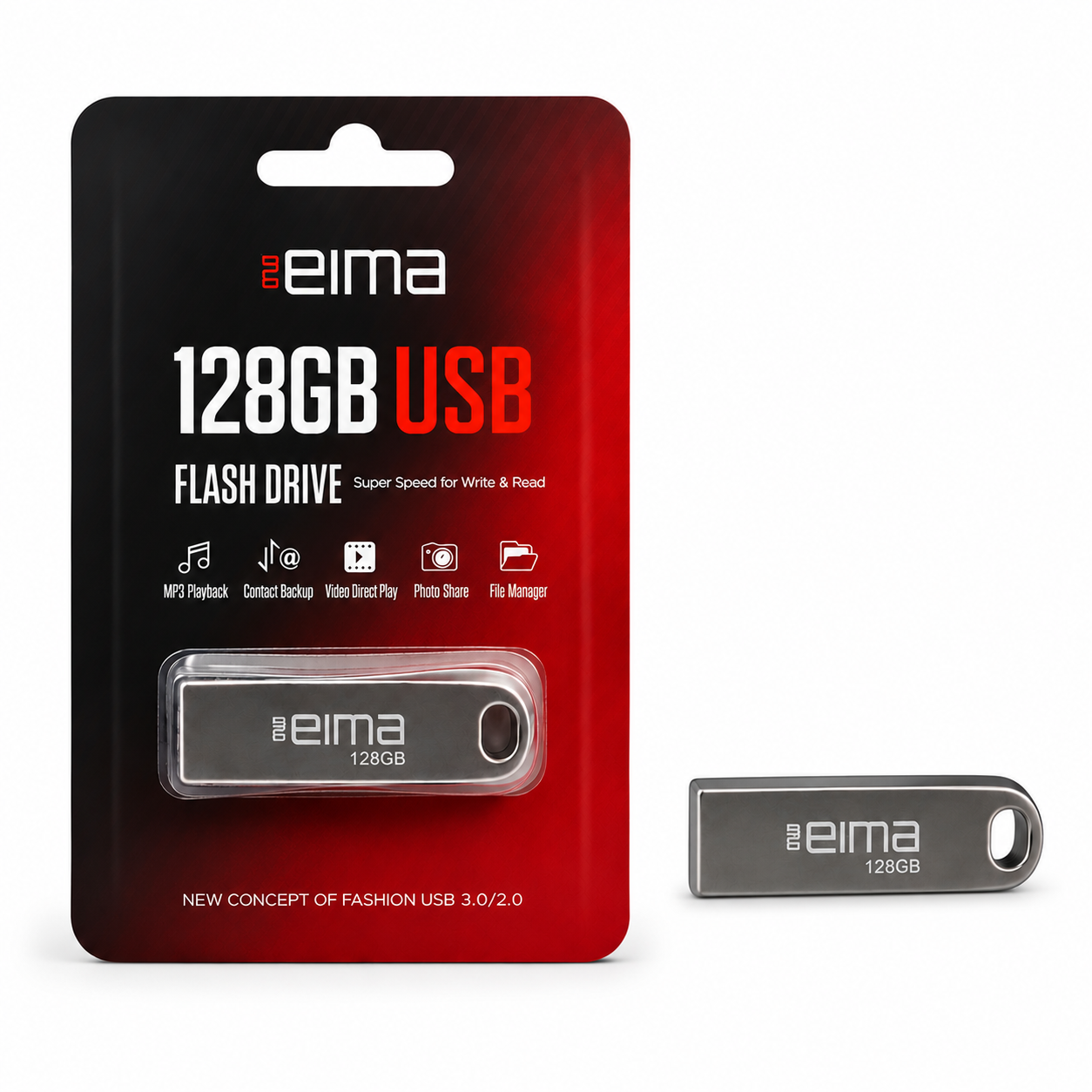 Eima USB Flash Drive 128GB USB 3.0