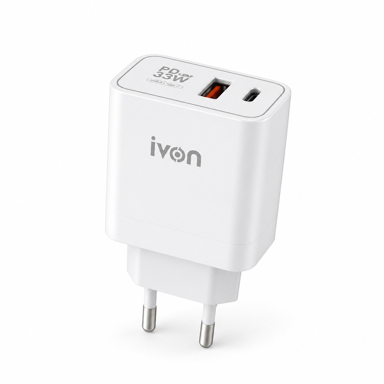 Ivon USB-A + USB-C PD 33W Fast Charger PD08