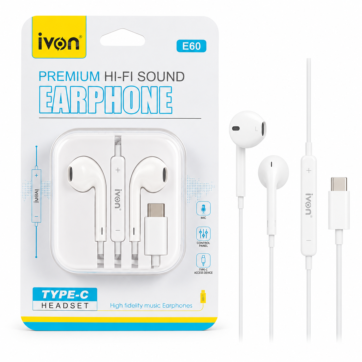 Ivon Type-C Earphones E60