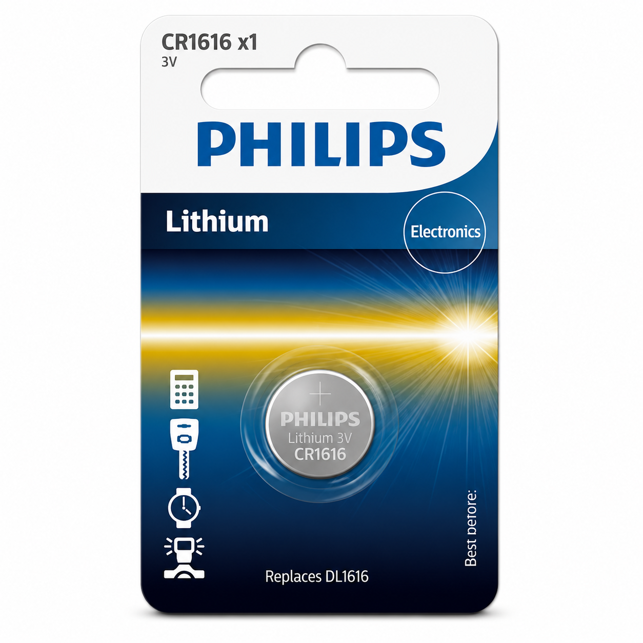 Philips CR1616 Lithium Coin Battery