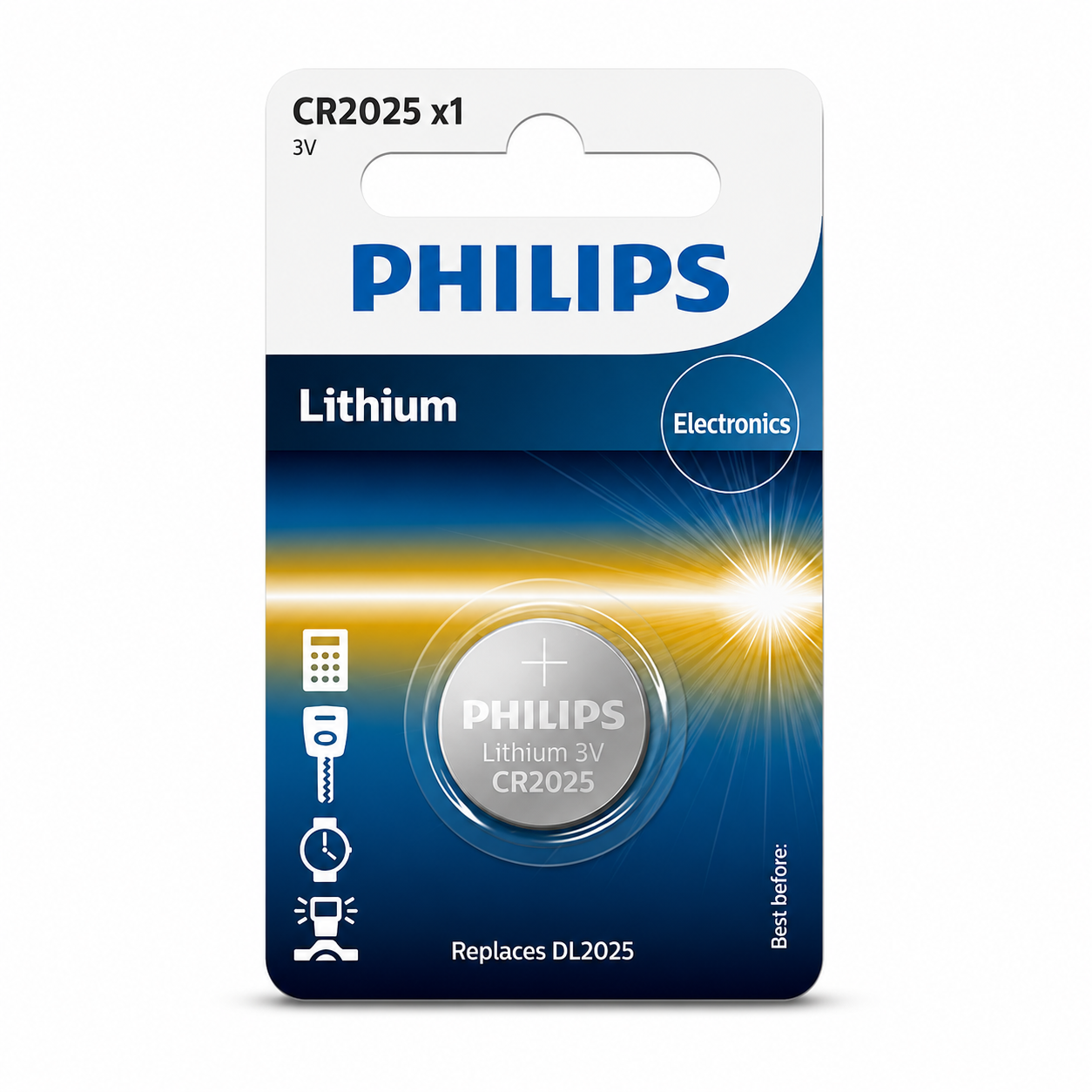 Philips CR2025 Lithium Coin Battery