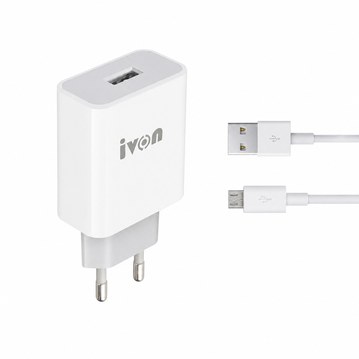 Ivon 12W Home Charger 2.4A with Micro USB Cable AD16