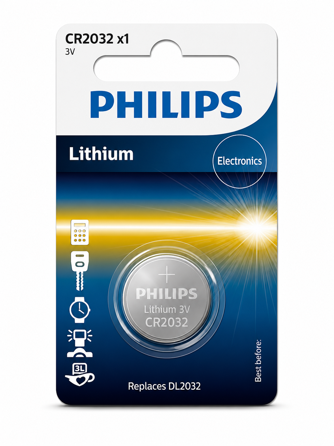 Philips CR2032 Lithium Coin Battery