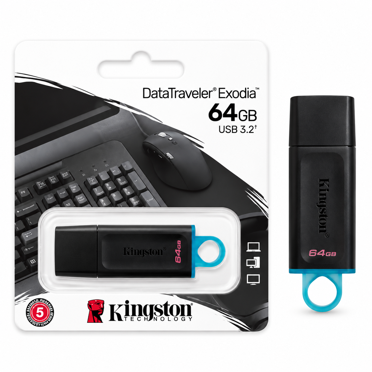 Kingston DataTraveler Exodia USB Flash Drive 64GB USB 3.2 DTX/64GB